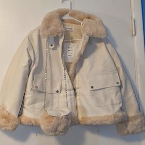 Faox Fur Leather Jacket